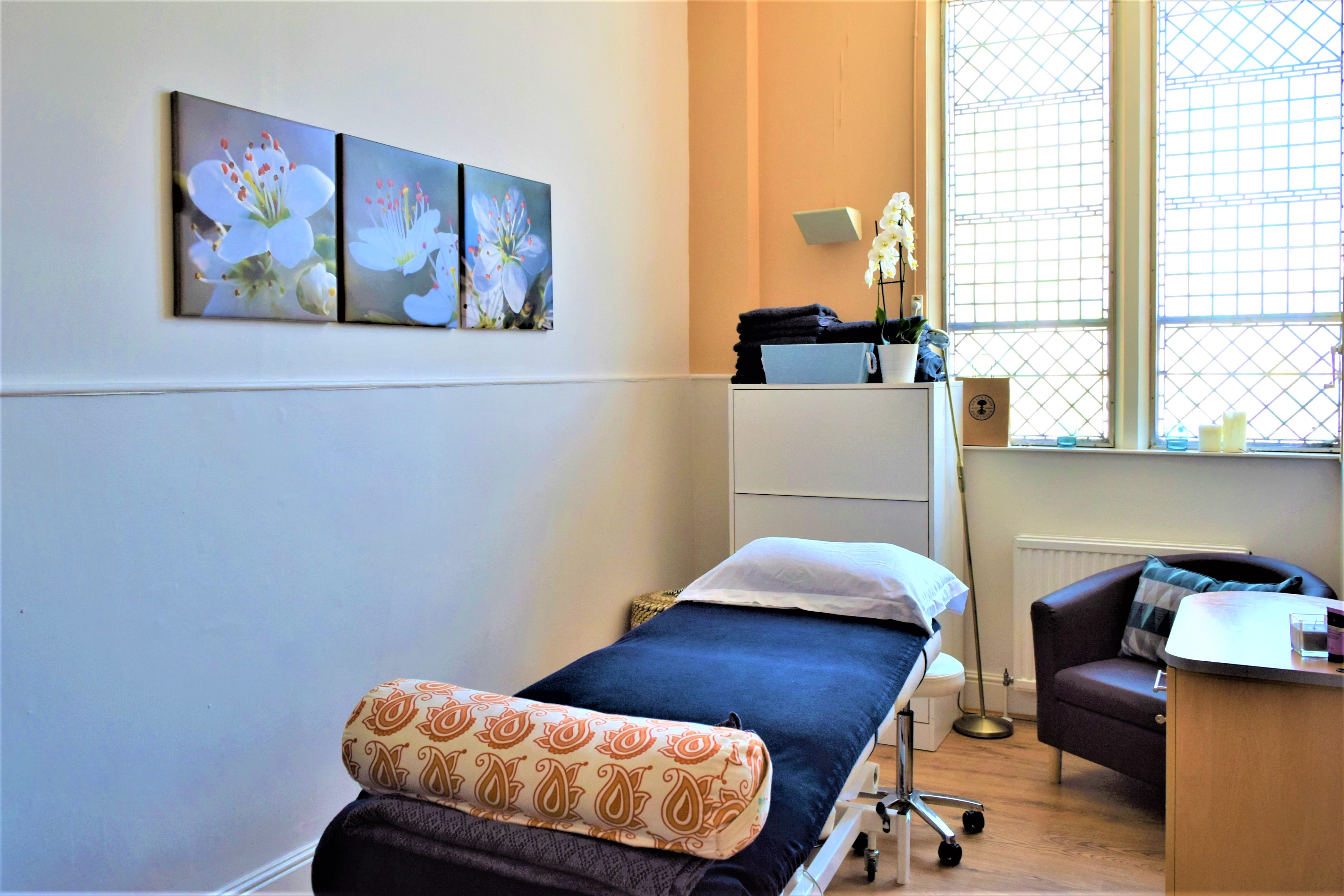 Treatment room at Newbury Osteopathy